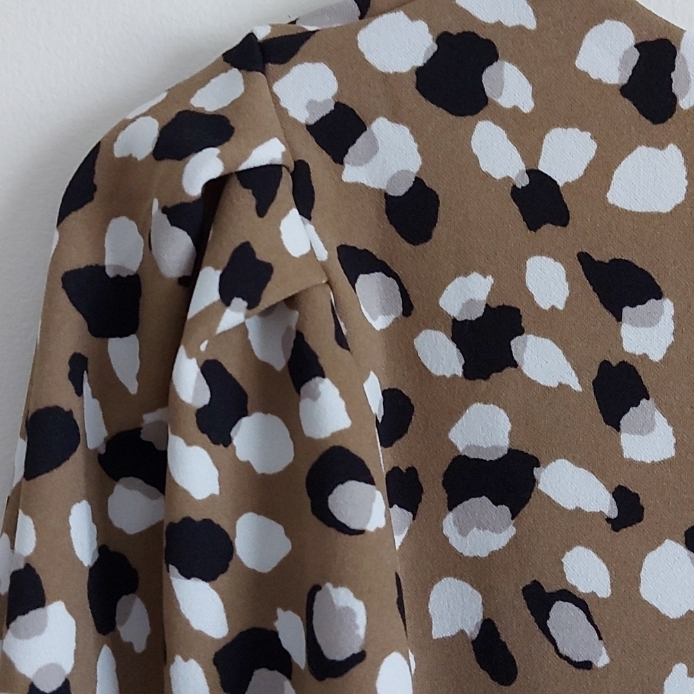 Melloday Printed Puff Sleeve Top Size Small - Picture 4 of 7